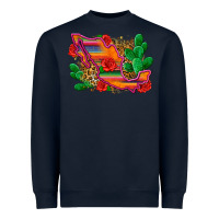 Navy mexico map Heavyweight Sweatshirt - Zillion Design Studio