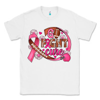 White breast cancer go fight cure football Classic Tee - JahusDesignShop