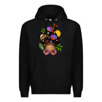 Black Beach Hair Afro Messy Bun Bbs Premium Hoodie - BundleAndBundleShop