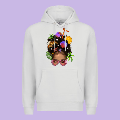 Beach Hair Afro Messy Bun Bbs Premium Hoodie Designed By Bundleandbundleshop