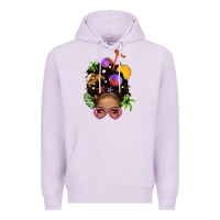 Lilac Beach Hair Afro Messy Bun Bbs Premium Hoodie - BundleAndBundleShop