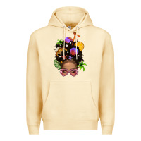 Pina Colada Beach Hair Afro Messy Bun Bbs Premium Hoodie - BundleAndBundleShop
