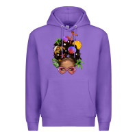 Purple Beach Hair Afro Messy Bun Bbs Premium Hoodie - BundleAndBundleShop