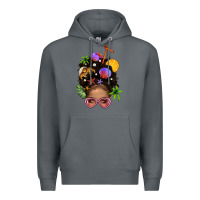 Rock Beach Hair Afro Messy Bun Bbs Premium Hoodie - BundleAndBundleShop