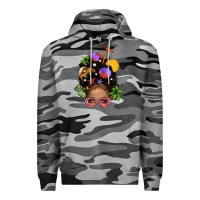 Slate Camo Beach Hair Afro Messy Bun Bbs Premium Hoodie - BundleAndBundleShop