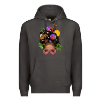 Smoke Beach Hair Afro Messy Bun Bbs Premium Hoodie - BundleAndBundleShop