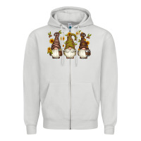 Dove Grey coffee gnomes Zipper Hoodie - Artiststas