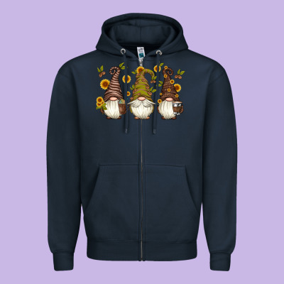 Coffee Gnomes Zipper Hoodie Designed By Artiststas