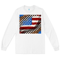 White American flag and racee flag Long Sleeve Tee - AdoDesignShop