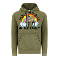 Vintage Olive i'm the rainbow sheep of the family suffolk sheep black face sheep Vintage Hoodie - RanaPortraitStore