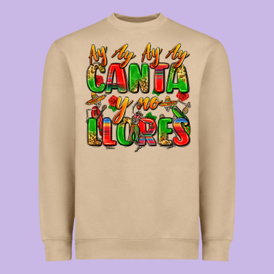 Ay Ay Ay Ay Canta Y No Llores Heavyweight Sweatshirt Designed By Zillion Design Studio