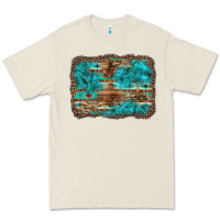 Bone western turquoise stone aztec tiger pattern background Premium Tee - Artiststas