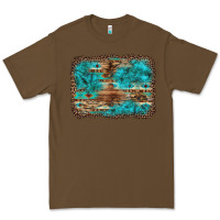 Cacao western turquoise stone aztec tiger pattern background Premium Tee - Artiststas