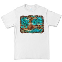 White western turquoise stone aztec tiger pattern background Premium Tee - Artiststas