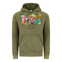 Vintage Olive tropical coffee cups Vintage Hoodie - Zillion Design Studio
