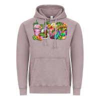 Vintage Zinc tropical coffee cups Vintage Hoodie - Zillion Design Studio