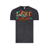 Vintage Black love football Vintage Tee - Zillion Design Studio