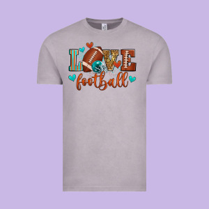 Love Football Vintage Tee Designed By Zillion Design Studio