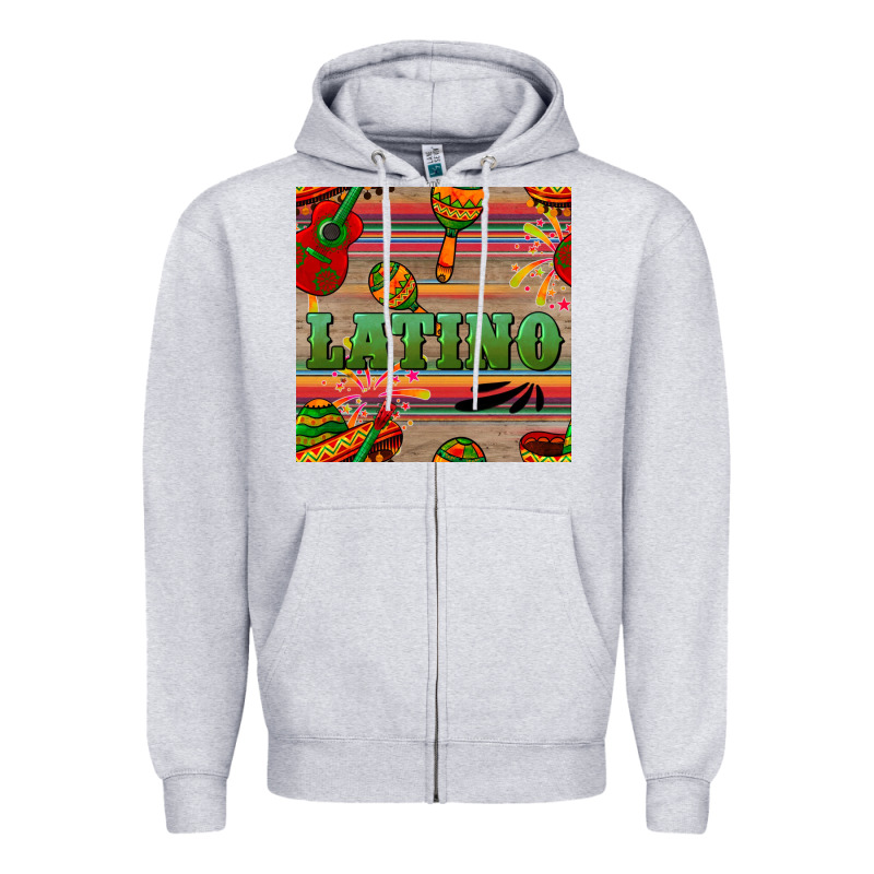 Latino Seamless Pattern Zipper Hoodie by BundleAndBundleShop | Teevron