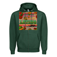 Sports Green latino seamless pattern Zipper Hoodie - BundleAndBundleShop