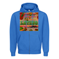 True Royal latino seamless pattern Zipper Hoodie - BundleAndBundleShop