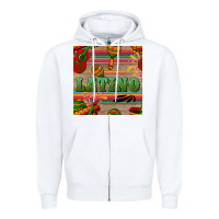 White latino seamless pattern Zipper Hoodie - BundleAndBundleShop