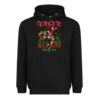 Black dreaming of a wild west christmas cowboy santa Heavyweight Hoodie - MaliasSmallBusiness