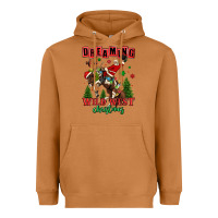 Meerkat dreaming of a wild west christmas cowboy santa Heavyweight Hoodie - MaliasSmallBusiness