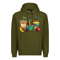 Army Green School Boy Coffee Cup Bbs Premium Hoodie - BundleAndBundleShop