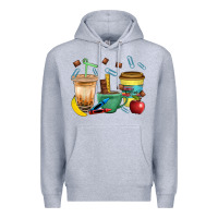 Heather Grey School Boy Coffee Cup Bbs Premium Hoodie - BundleAndBundleShop
