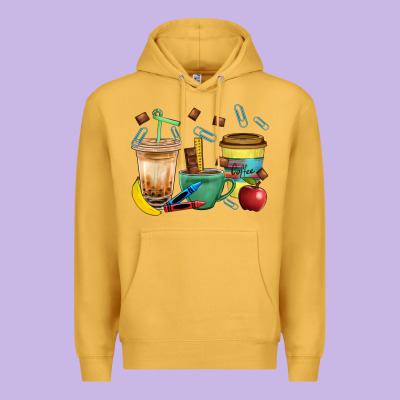 School Boy Coffee Cup Bbs Premium Hoodie Designed By Bundleandbundleshop