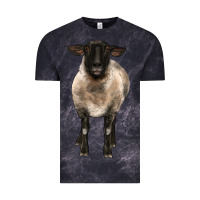 Cloud Black suffolk ewe front Vintage Tee - BarkalooDesign