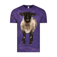 Cloud Purple suffolk ewe front Vintage Tee - BarkalooDesign