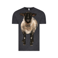 Vintage Black suffolk ewe front Vintage Tee - BarkalooDesign