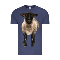 Vintage Denim suffolk ewe front Vintage Tee - BarkalooDesign