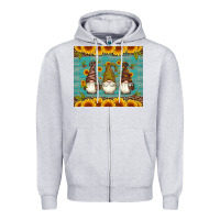 Heather Grey coffee gnomes Zipper Hoodie - Artiststas