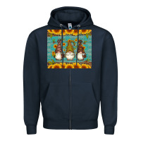 Navy coffee gnomes Zipper Hoodie - Artiststas