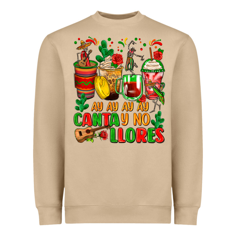 Ay Ay Ay Ay Canta Y No Llores Coffee Cups Heavyweight Sweatshirt by Zillion Design Studio | Teevron