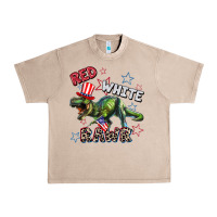 French Oak Red white rawr 4th of July Urban Heavy Tee - CowGirlArtShop