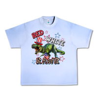 Grape Ice Red white rawr 4th of July Urban Heavy Tee - CowGirlArtShop