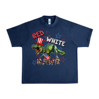 Navy Red white rawr 4th of July Urban Heavy Tee - CowGirlArtShop
