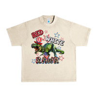 Sandshell Red white rawr 4th of July Urban Heavy Tee - CowGirlArtShop
