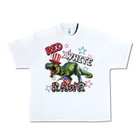 White Red white rawr 4th of July Urban Heavy Tee - CowGirlArtShop