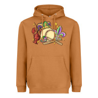 Meerkat mardi gras baseball Heavyweight Hoodie - MaliasSmallBusiness