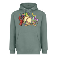 Sage mardi gras baseball Heavyweight Hoodie - MaliasSmallBusiness
