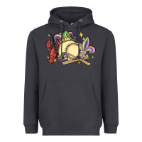 Smoke mardi gras baseball Heavyweight Hoodie - MaliasSmallBusiness