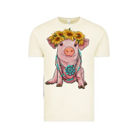 Vintage Arctic sunflower pig with gemstone Vintage Tee - RanaPortraitStore
