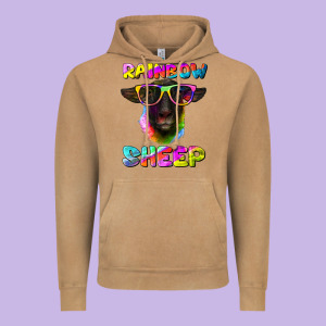 Rainbow Sheep Suffolk Sheep Vintage Hoodie Designed By Ranaportraitstore
