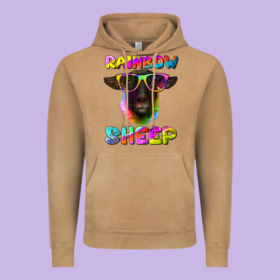 Vintage Hoodie rainbow sheep suffolk sheep