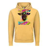 Vintage Mustard rainbow sheep suffolk sheep Vintage Hoodie - RanaPortraitStore
